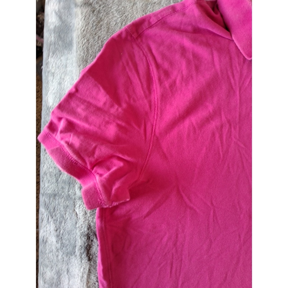 Mens XXL Express Short Sleeve Polo Shirt Pink Large Lion Logo Classic - Picture 2 of 11